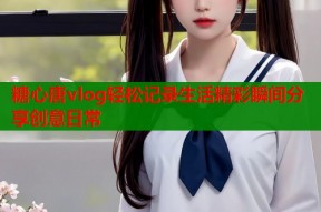 糖心唐vlog轻松记录生活精彩瞬间分享创意日常