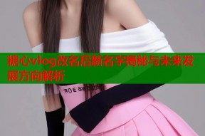 糖心vlog改名后新名字揭秘与未来发展方向解析