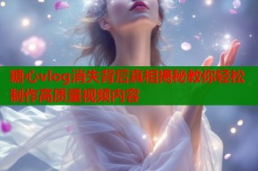 糖心vlog消失背后真相揭秘教你轻松制作高质量视频内容