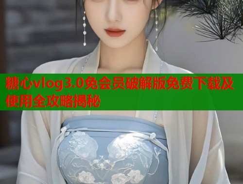 糖心vlog3.0免会员破解版免费下载及使用全攻略揭秘  第1张